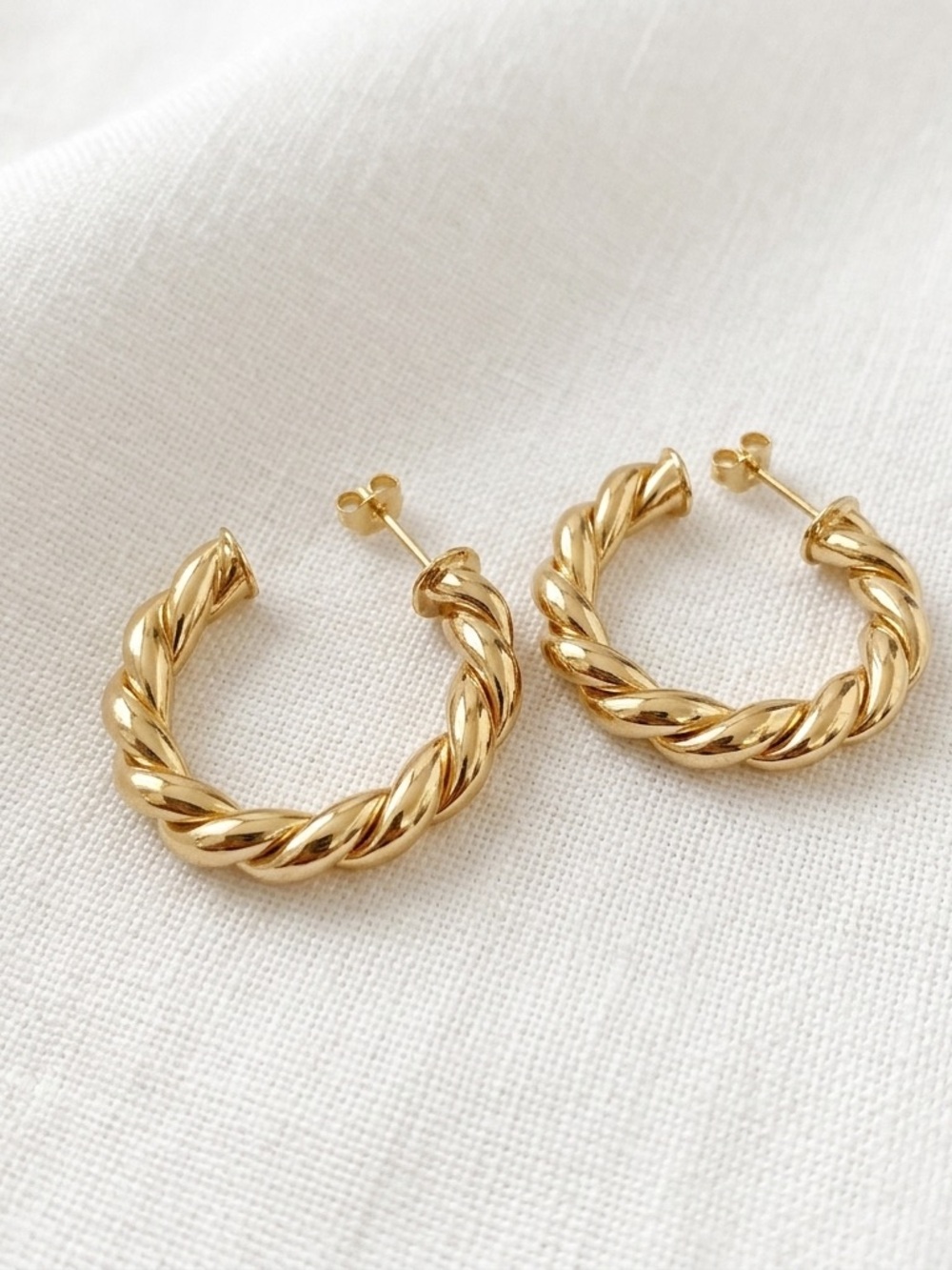 14k-gold-plated women’s 30mm hoop earrings hypoallergenic
